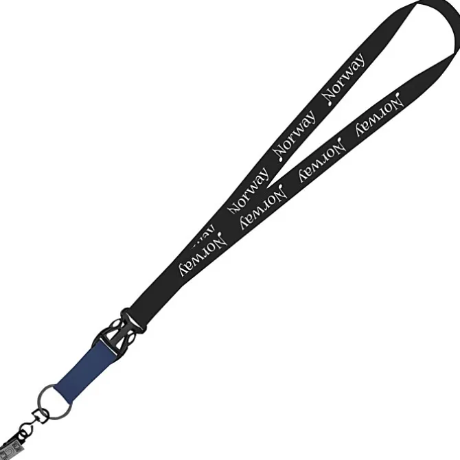 Mix and Match Econ Polyester Lanyard - 3/4 inch - 38 inches - Metal Bulldog Clip