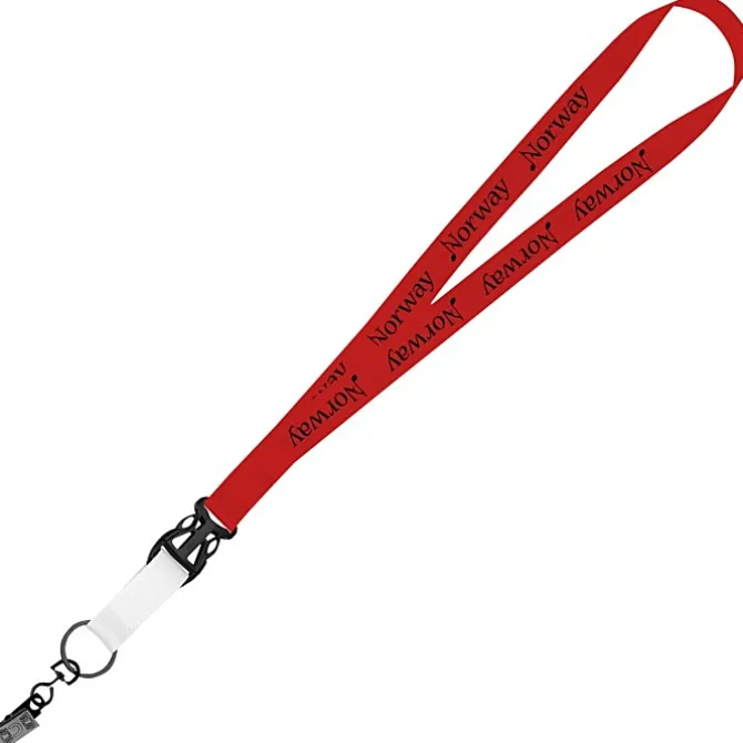 Mix and Match Econ Polyester Lanyard - 3/4 inch - 38 inches - Metal Bulldog Clip