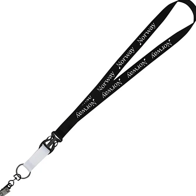 Mix and Match Econ Polyester Lanyard - 3/4 inch - 38 inches - Metal Bulldog Clip