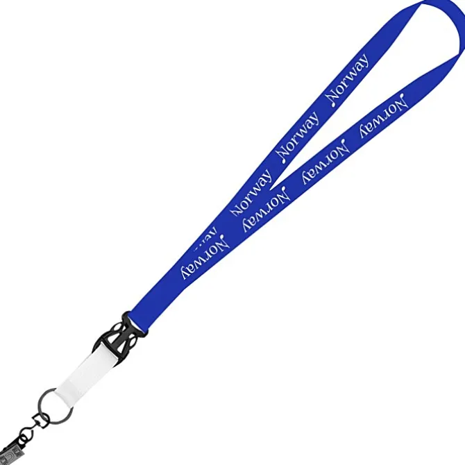Mix and Match Econ Polyester Lanyard - 3/4 inch - 38 inches - Metal Bulldog Clip