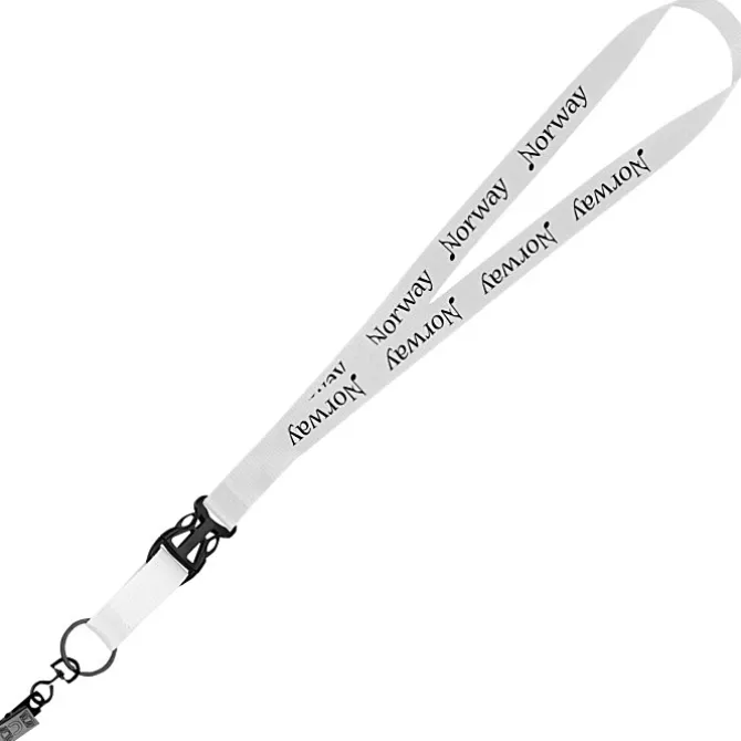 Mix and Match Econ Polyester Lanyard - 3/4 inch - 38 inches - Metal Bulldog Clip