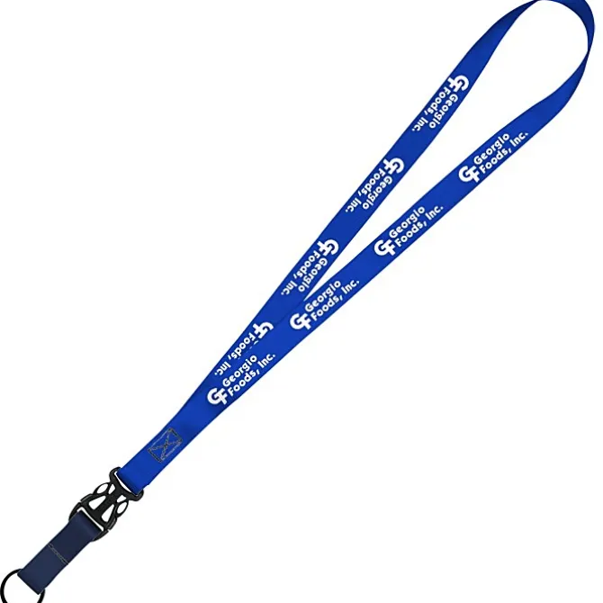Mix and Match Smooth Nylon Lanyard - 3/4 inch - 38 inches - Metal Split Ring