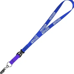Mix and Match Smooth Nylon Lanyard - 3/4 inch - 38 inches - Metal Bulldog Clip