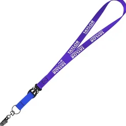 Mix and Match Smooth Nylon Lanyard - 3/4 inch - 38 inches - Metal Bulldog Clip