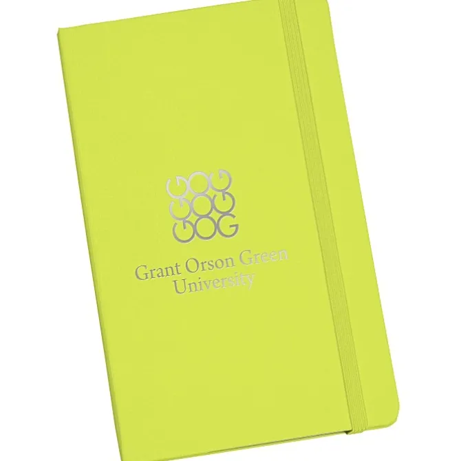 Moleskine Hard Cover Notebook - 8 1/4 inches x 5 inches - Ruled - Foil Stamp