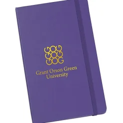 Moleskine Hard Cover Notebook - 8 1/4 inches x 5 inches - Ruled - Foil Stamp