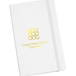 Moleskine Hard Cover Notebook - 8 1/4 inches x 5 inches - Ruled - Foil Stamp