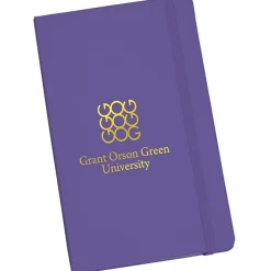 Moleskine Hard Cover Notebook - 8 1/4 inches x 5 inches - Ruled - Foil Stamp