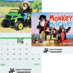 Monkey Mischief Calendar - Spiral