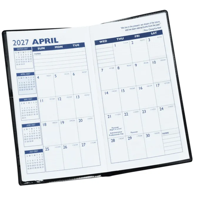 Monthly Pocket Planner with Pen - Opaque