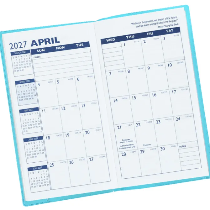 Monthly Pocket Planner with Pen - Translucent