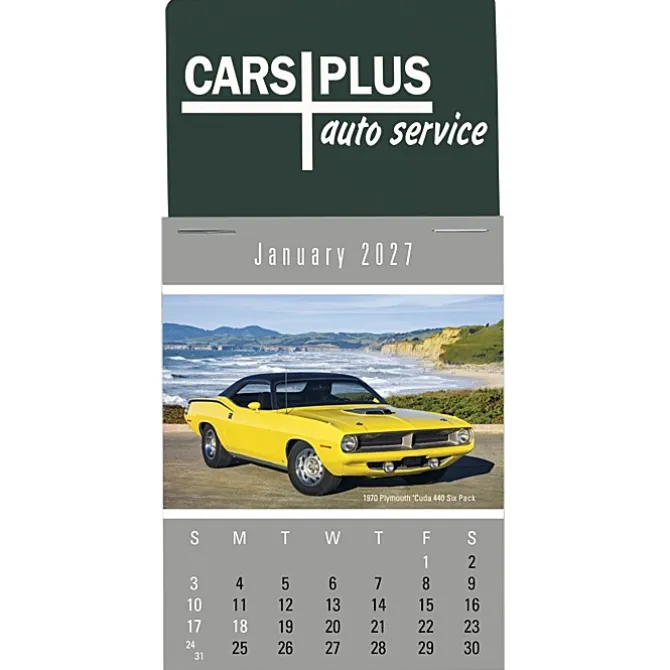 Muscle Car Stick Up Calendar - Rectangle
