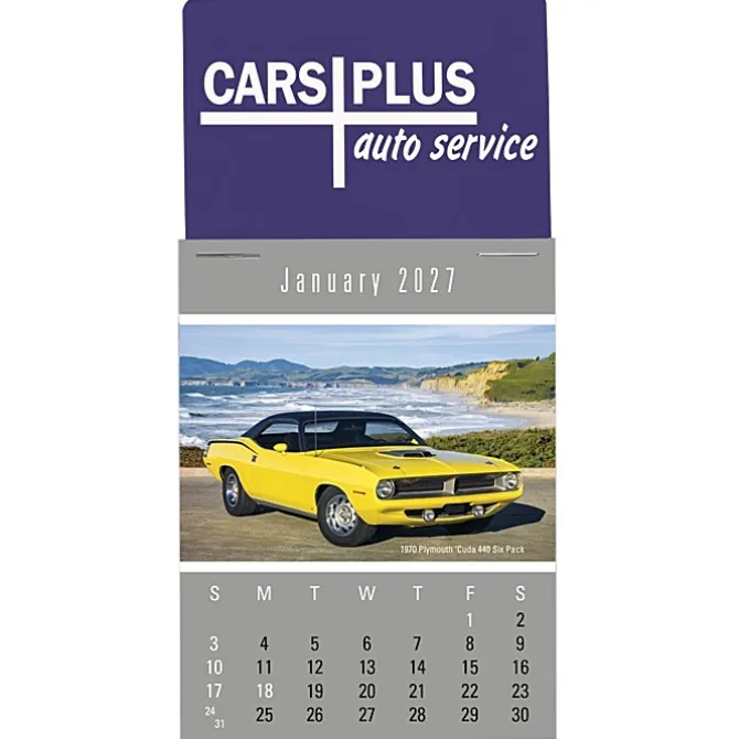 Muscle Car Stick Up Calendar - Rectangle
