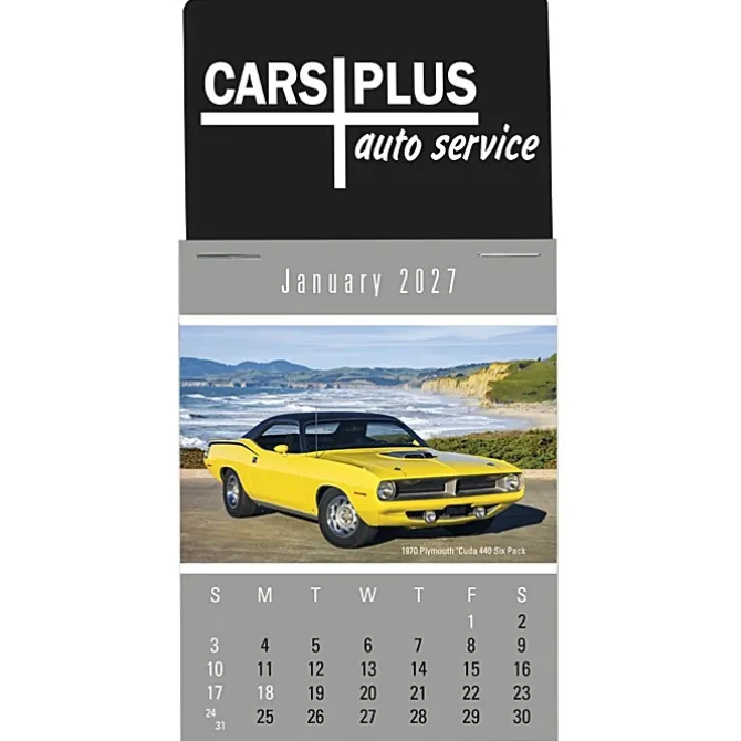 Muscle Car Stick Up Calendar - Rectangle