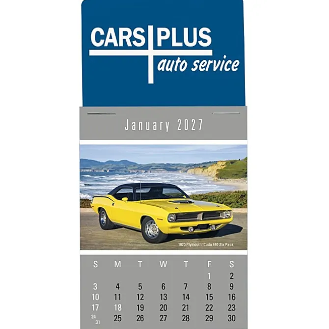 Muscle Car Stick Up Calendar - Rectangle
