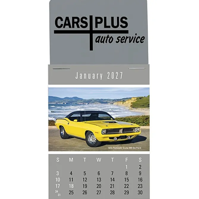 Muscle Car Stick Up Calendar - Rectangle