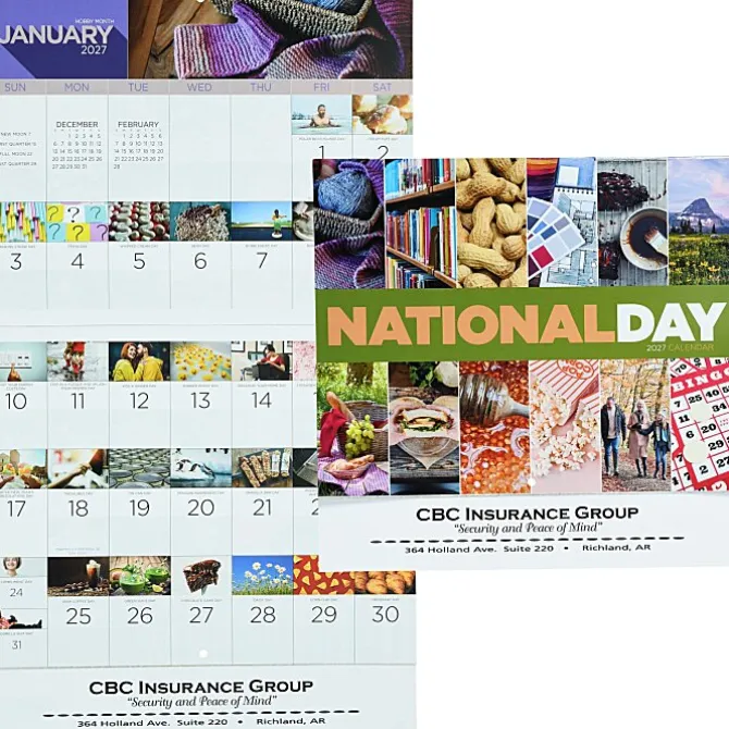 National Day Wall Calendar - Stapled