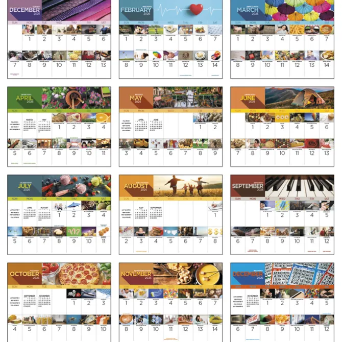 National Day Wall Calendar - Stapled
