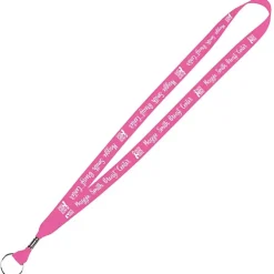 Neon Lanyard - 5/8 inches - Metal Split Key Ring