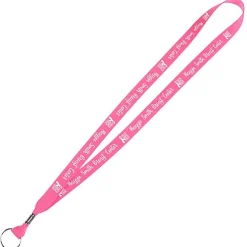 Neon Lanyard - 5/8 inches - Metal Split Key Ring