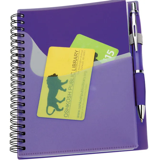 New Wave Pocket Notebook with Ballpoint Pen
