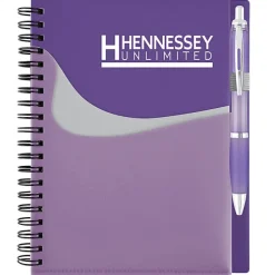 New Wave Pocket Notebook with Ballpoint Pen - 24 hr