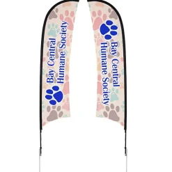 Outdoor Razor Sail Sign - 13' - Two Sided
