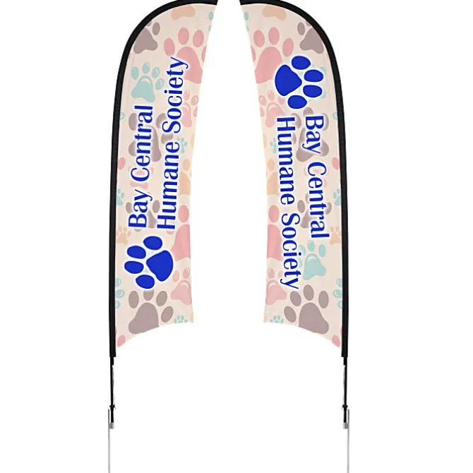 Outdoor Razor Sail Sign - 13' - Two Sided