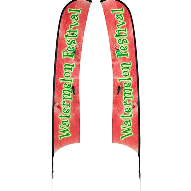 Outdoor Razor Sail Sign - 17' - Two Sided