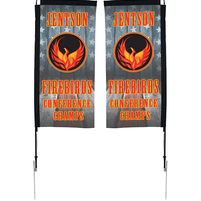 Outdoor Rectangular Sail Sign - 7' - Two Sided