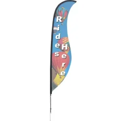 Outdoor Sabre Sail Sign - 13' - One Sided
