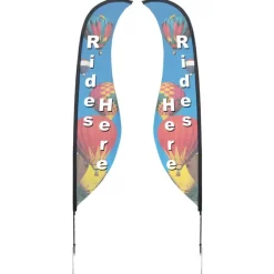 Outdoor Sabre Sail Sign - 13' - Two Sided
