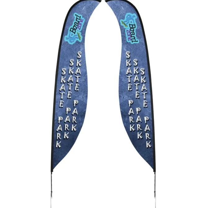 Outdoor Sabre Sail Sign - 17' - Two Sided