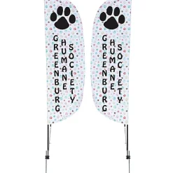 Outdoor Stadium Flutter Sail Sign - 10' - Two Sided