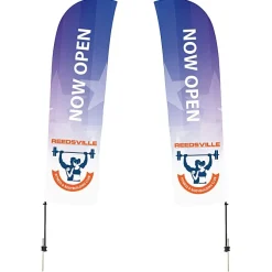 Outdoor Value Blade Sail Sign - 15 feet - Two Sided