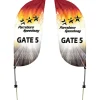 Outdoor Value Feather Sail Sign - 7 1/2 feet - Two Sided