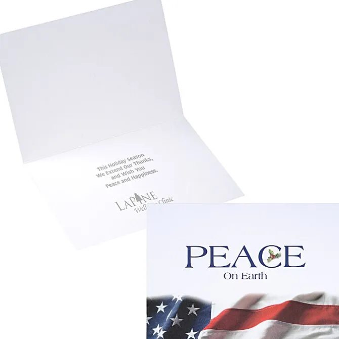 Patriotic Peace on Earth Greeting Card