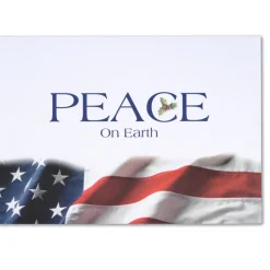Patriotic Peace on Earth Greeting Card