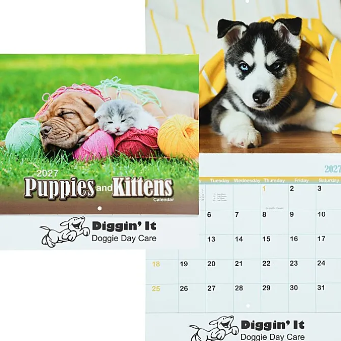 Paws - Puppies & Kittens Calendar - Stapled