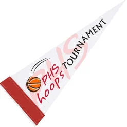 Pennant 5 inches x 12 inches - White - Full Color