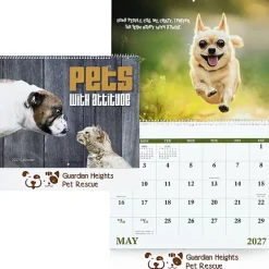 Pets with Attitude Wall Calendar - Spiral