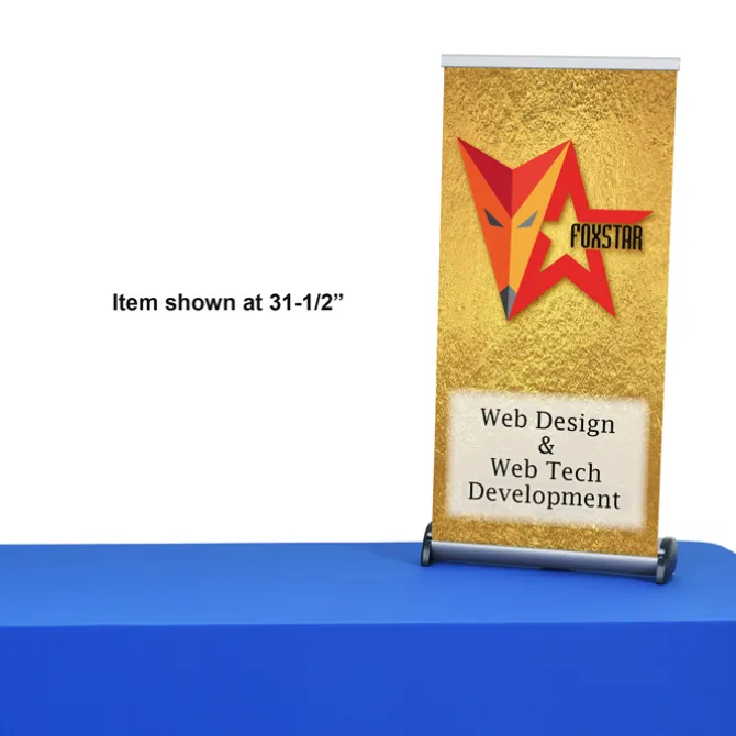 Phoenix Retractable Tabletop Banner Display - 17 inches