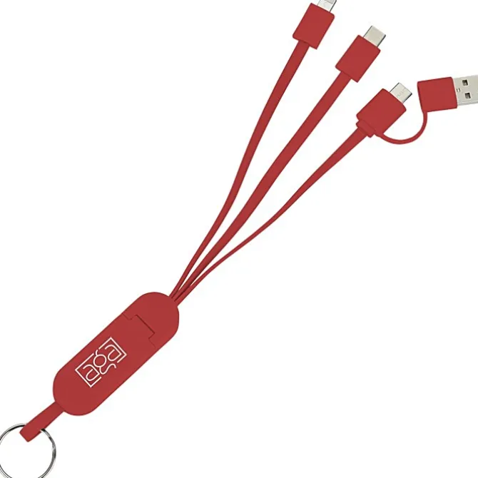 Phone Stand Duo Charging Cable Keychain