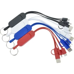 Phone Stand Duo Charging Cable Keychain