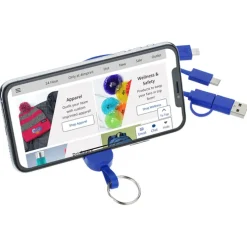 Phone Stand Duo Charging Cable Keychain