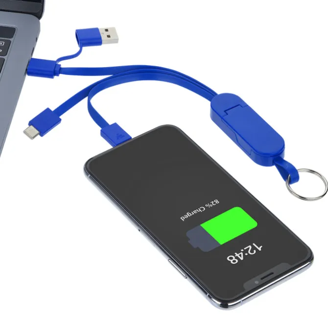 Phone Stand Duo Charging Cable Keychain