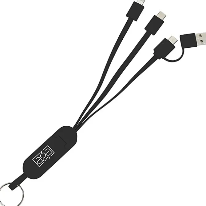 Phone Stand Duo Charging Cable Keychain