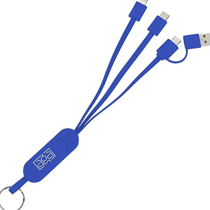 Phone Stand Duo Charging Cable Keychain