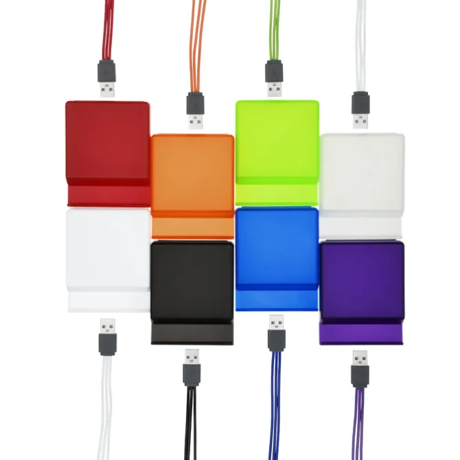 Phone Stand with Compartment - Charging Cables