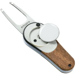 Pitchfix Woodie Golf Divot Tool With Magnetic Ball Marker